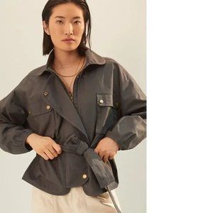 Anthropologie Puff-Sleeved Utility Jacket